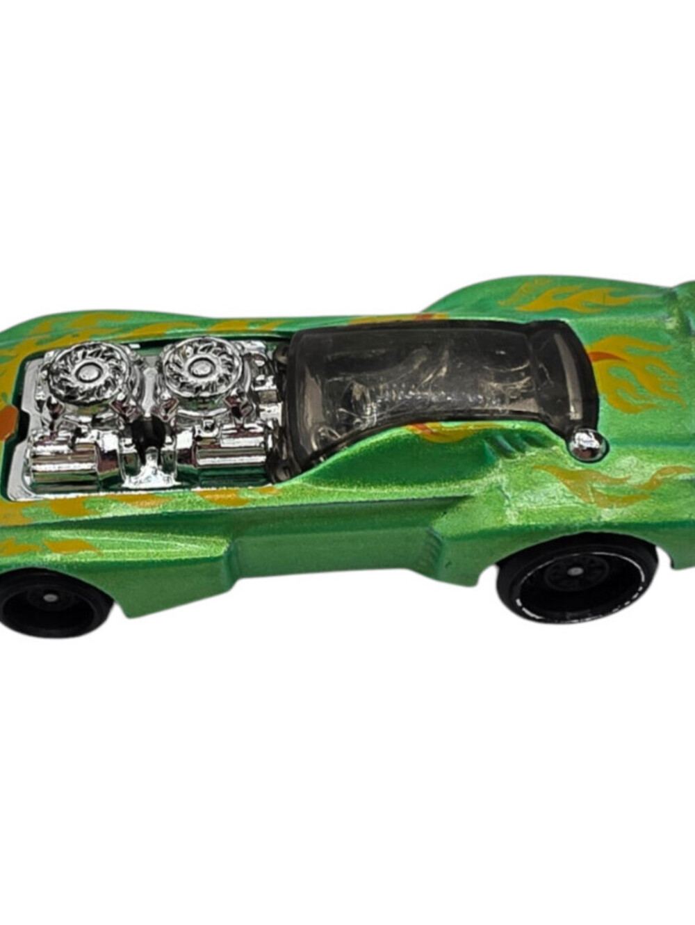 2018 Hot Wheels RODGER DODGER 2.0 Green W/Orange Flames Die-Cast 1:64